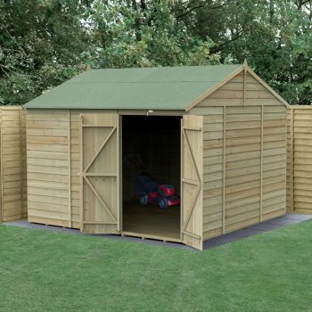 Hartwood Life Time 10' x 10' Double Door Windowless Overlap Pressure Treated Reverse Apex Shed