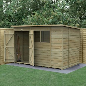 Hartwood Life Time 10' x 6' Double Door Overlap Pressure Treated Pent Shed