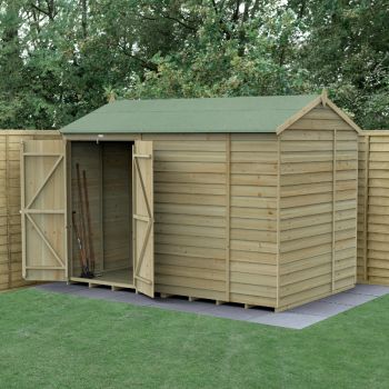 Hartwood Life Time 10' x 6' Double Door Windowless Overlap Pressure Treated Reverse Apex Shed