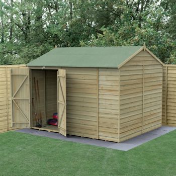 Hartwood Life Time 10' x 8' Double Door Windowless Overlap Pressure Treated Reverse Apex Shed
