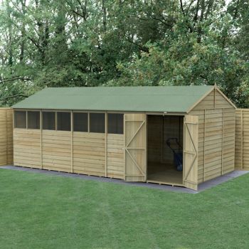 Hartwood Life Time 20' x 10' Double Door Overlap Pressure Treated Reverse Apex Shed