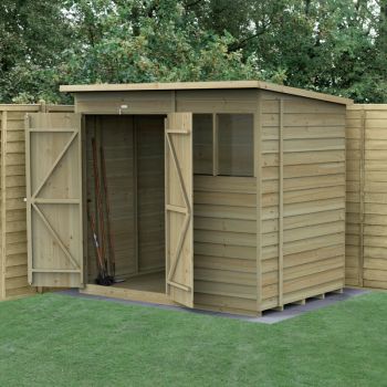 Hartwood Life Time 7' x 5' Double Door Overlap Pressure Treated Pent Shed
