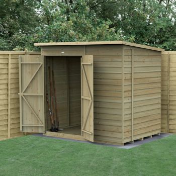Hartwood Life Time 7' x 5' Double Door Windowless Overlap Pressure Treated Pent Shed