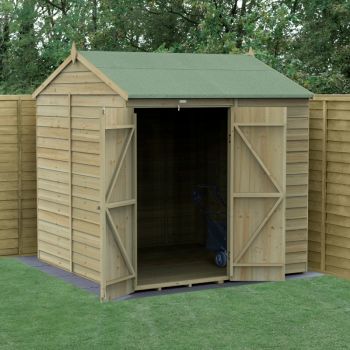 Hartwood Life Time 7' x 7' Double Door Windowless Overlap Pressure Treated Reverse Apex Shed
