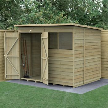 Hartwood Life Time 8' x 6' Double Door Overlap Pressure Treated Pent Shed