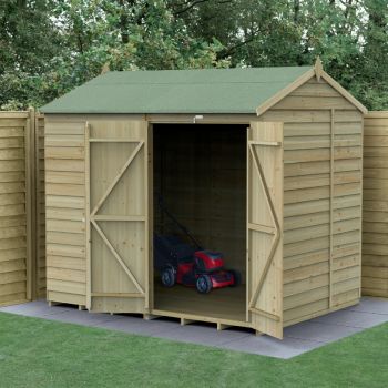 Hartwood Life Time 8' x 6' Double Door Windowless Overlap Pressure Treated Reverse Apex Shed