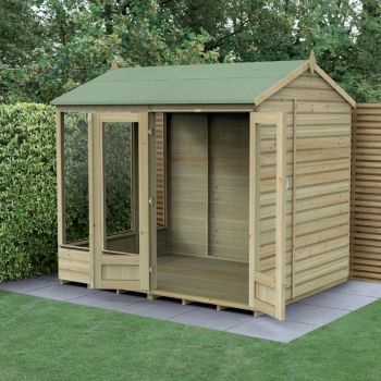 Hartwood 8' x 6' Worcester Pressure Treated Shiplap Reverse Apex Summer House