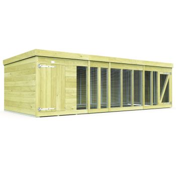 Holt 14' x 6' Pressure Treated Shiplap Dog Kennel And Run