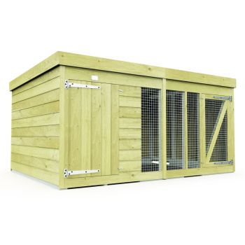 Holt 8' x 6' Pressure Treated Shiplap Dog Kennel And Run