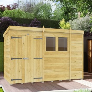 Holt 10' x 5' Double Door Shiplap Pressure Treated Modular Pent Shed