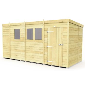 Holt 13' x 7' Pressure Treated Shiplap Modular Pent Shed