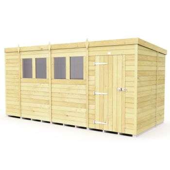 Holt 14' x 6' Pressure Treated Shiplap Modular Pent Shed