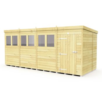 Holt 16' x 6' Pressure Treated Shiplap Modular Pent Shed
