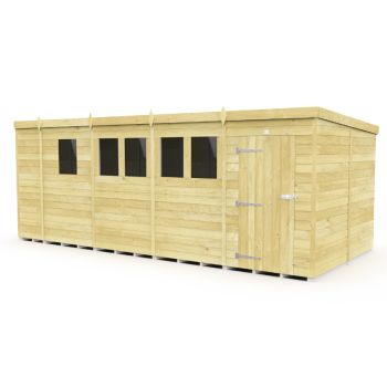 Holt 17' x 8' Pressure Treated Shiplap Modular Pent Shed
