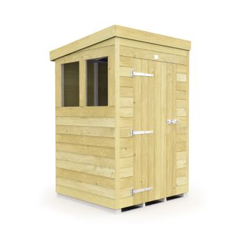 Holt 4' x 4' Pressure Treated Shiplap Modular Pent Shed