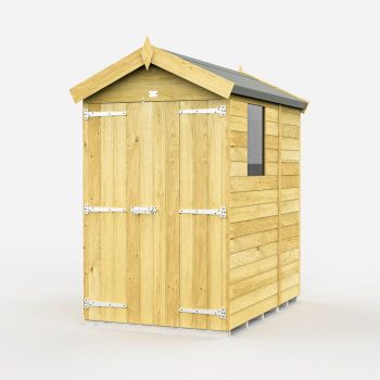 Holt 4' x 5' Double Door Shiplap Pressure Treated Modular Apex Shed