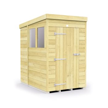Holt 4' x 7' Pressure Treated Shiplap Modular Pent Shed