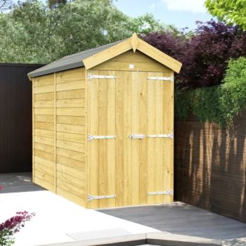 Holt 4' x 8' Double Door Shiplap Pressure Treated Modular Apex Shed