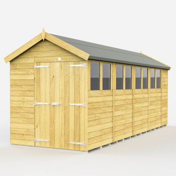 Holt 6' x 19' Double Door Shiplap Pressure Treated Modular Apex Shed