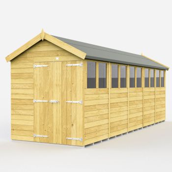 Holt 6' x 20' Double Door Shiplap Pressure Treated Modular Apex Shed