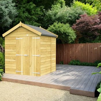 Holt 6' x 6' Double Door Shiplap Pressure Treated Modular Apex Shed