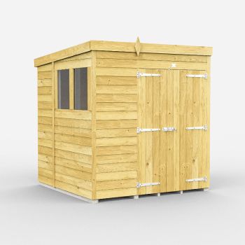Holt 6' x 6' Double Door Shiplap Pressure Treated Modular Pent Shed