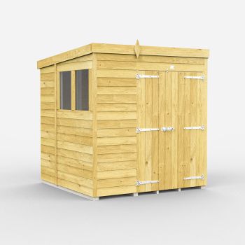 Holt 6' x 7' Double Door Shiplap Pressure Treated Modular Pent Shed
