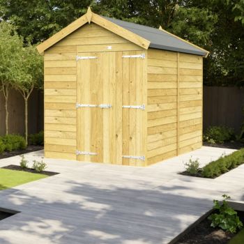 Holt 6' x 8' Double Door Shiplap Pressure Treated Modular Apex Shed