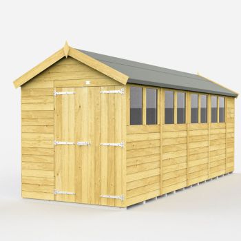 Holt 7' x 19' Double Door Shiplap Pressure Treated Modular Apex Shed
