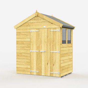 Holt 7' x 4' Double Door Shiplap Pressure Treated Modular Apex Shed