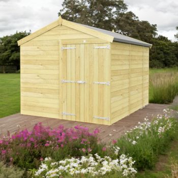 Holt 8' x 10' Double Door Shiplap Pressure Treated Modular Apex Shed