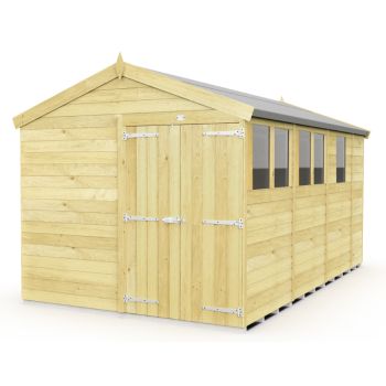 Holt 8' x 13' Double Door Shiplap Pressure Treated Modular Apex Shed