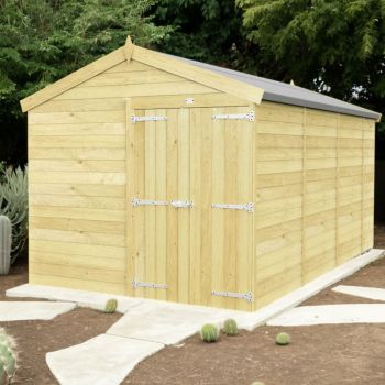 Holt 8' x 14' Double Door Shiplap Pressure Treated Modular Apex Shed