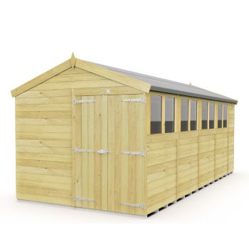 Holt 8' x 18' Double Door Shiplap Pressure Treated Modular Apex Shed