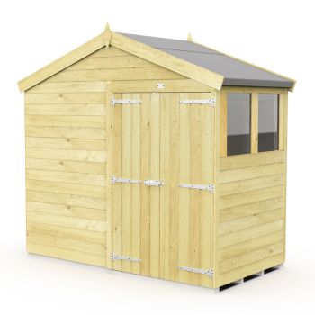 Holt 8' x 4' Double Door Shiplap Pressure Treated Modular Apex Shed