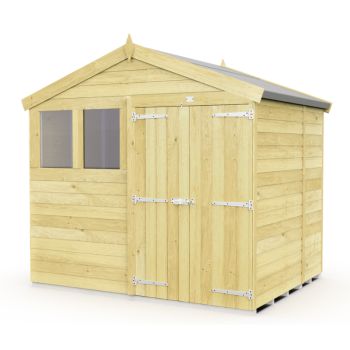 Holt 8' x 5' Double Door Shiplap Pressure Treated Modular Apex Shed