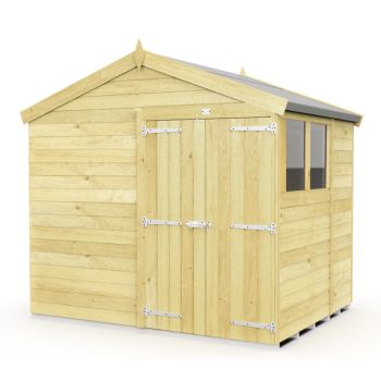 Holt 8' x 6' Double Door Shiplap Pressure Treated Modular Apex Shed