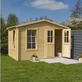 Rowlinson 3.4m x 2.1m Garden Studio Log Cabin