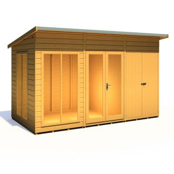 Loxley 12' x 6' Stanton Summer House With Side Shed