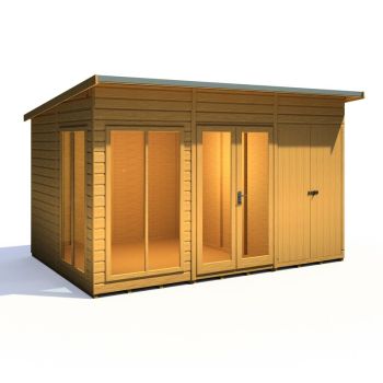 Loxley 12' x 8' Stanton Summer House With Side Shed
