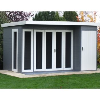 Loxley 12' x 8' Hayle Summer House With Side Shed