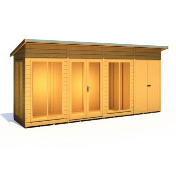 Loxley 16' x 4' Stanton Summer House With Side Shed