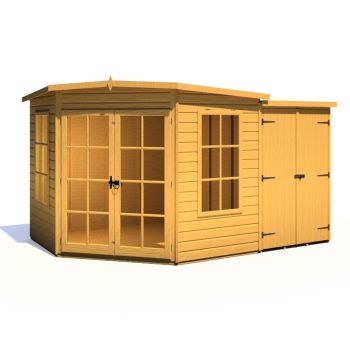 Loxley 8' x 12' Oxhill Corner Summer House With Side Shed