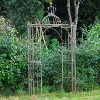 Osbourne Gilmour Metal Gated Garden Arch - Antique Blue Rust