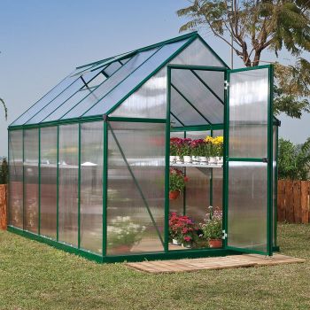 Palram - Canopia 6' x 10' Mythos Green Polycarbonate Greenhouse