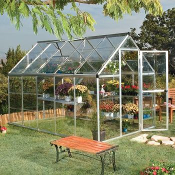 Palram - Canopia 6' x 10' Harmony Silver Polycarbonate Greenhouse
