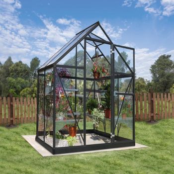 Palram - Canopia 6' x 4' Harmony Grey Polycarbonate Greenhouse