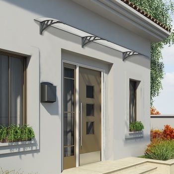 Palram - Canopia Medium Grey Twinwall Doorway Canopy