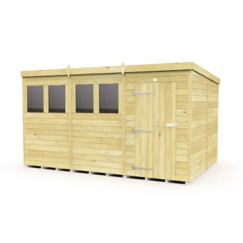 Holt 12' x 8' Pressure Treated Shiplap Modular Pent Shed