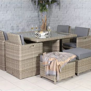 RC Wentworth 8 Seater Rattan Cube Set